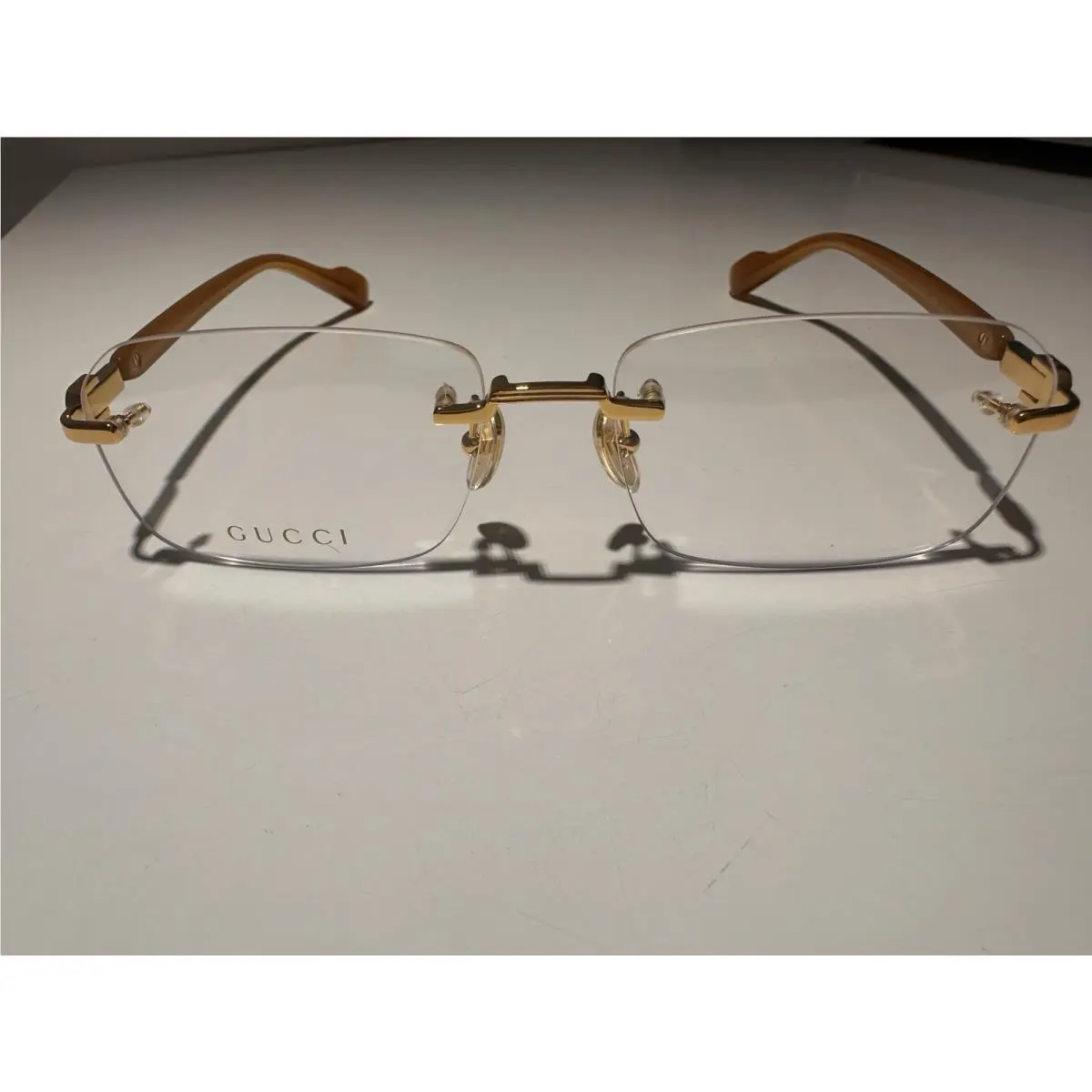 Gucci Eyeglasses GG1221O 006 56-26-140 Made In Japan Rimless