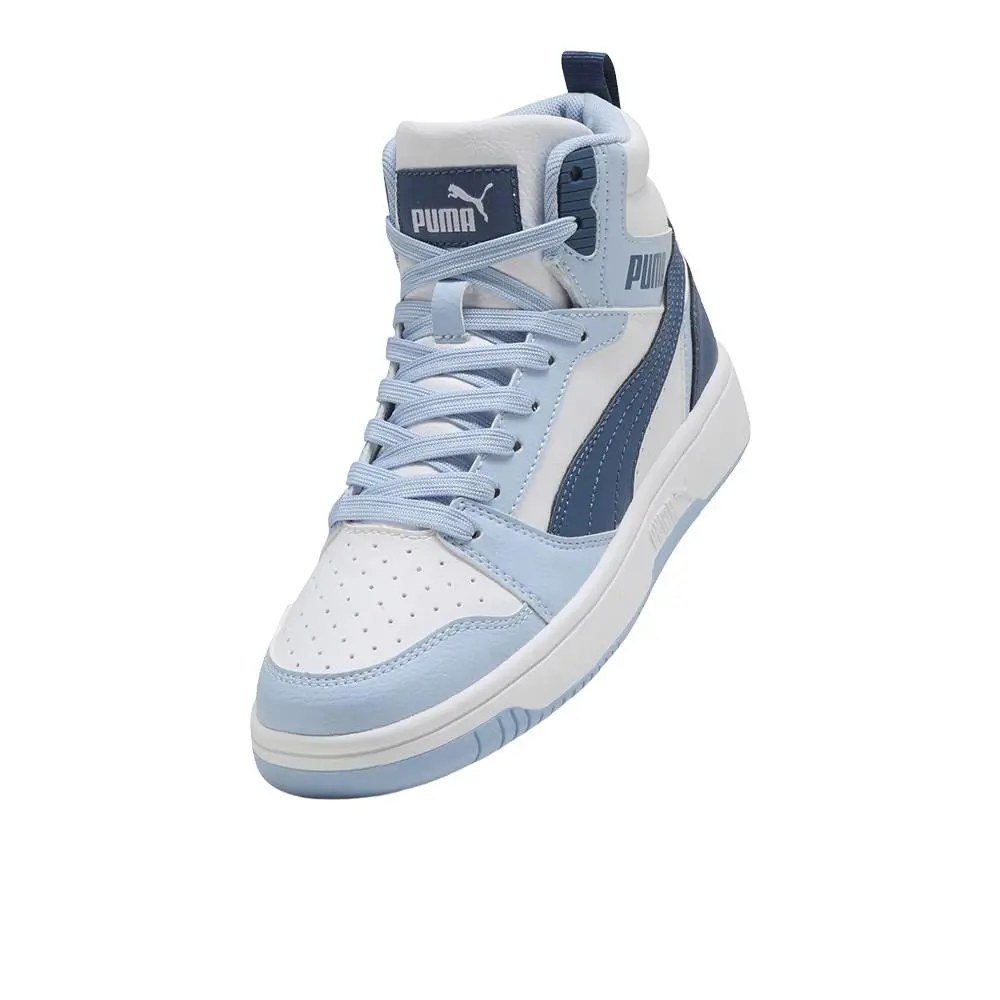 Puma shoes - PUMA Rebound V6 Mid Top Lace Up  Youth - 39383132 - White 4