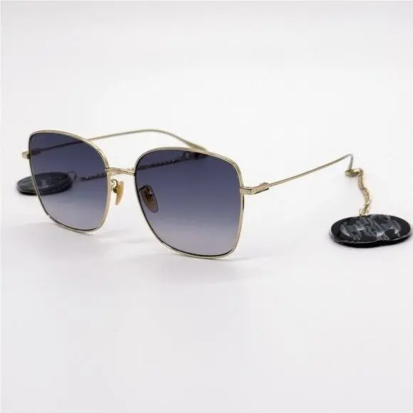 Gucci Sunglasses GG1030SK 001 Gold Women Eyewear Gucci Plus Earrings