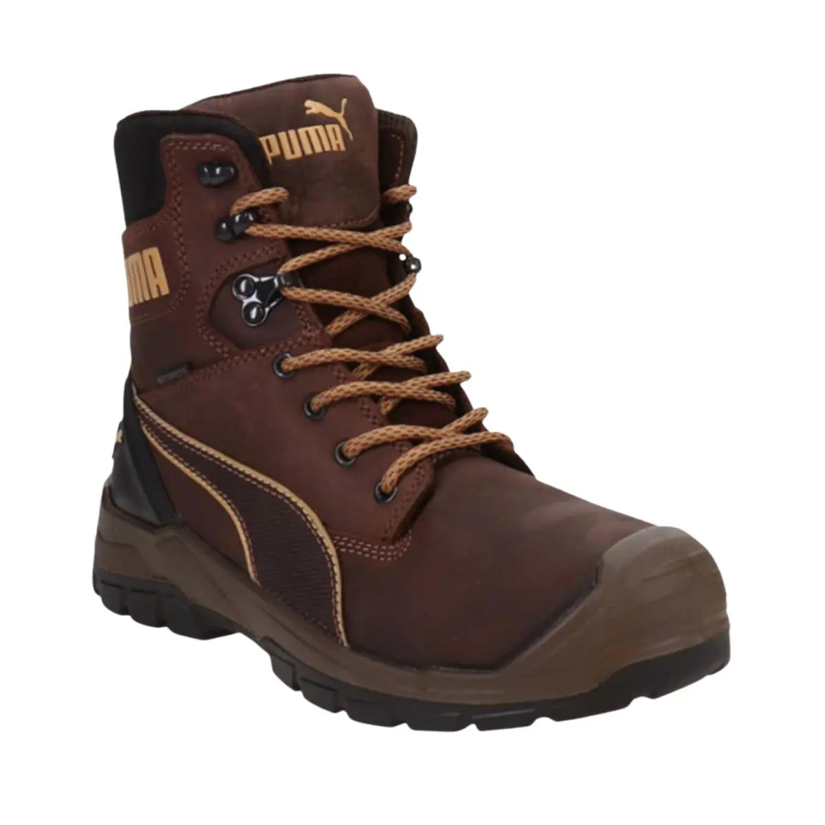 Puma Safety Men`s Conquest Ctx High Waterproof Work Boot - Soft Toe - 630915 - Brown