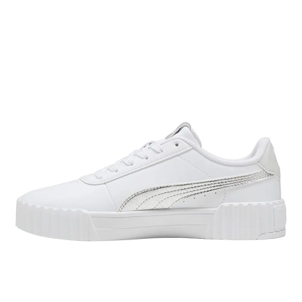 Puma shoes - PUMA Carina 3.0 Metallic Whisper Lace Up - 40451101 - White 1
