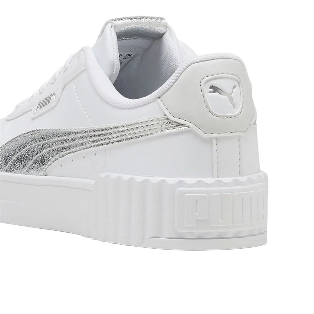 Puma shoes - PUMA Carina 3.0 Metallic Whisper Lace Up - 40451101 - White 13