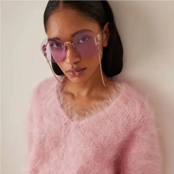 Gucci GG1203S 001 with Gold Chain Gucci Sunglasses