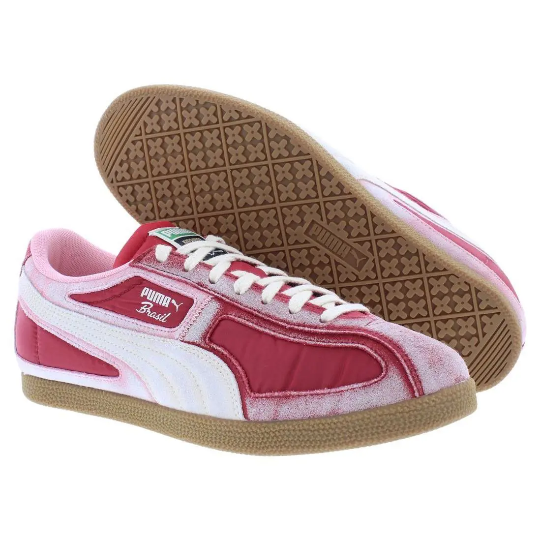 Puma Brasil Panels Kidsuper Suede Mens Shoes - Dark Crimson/Alpine Snow, Main: Red