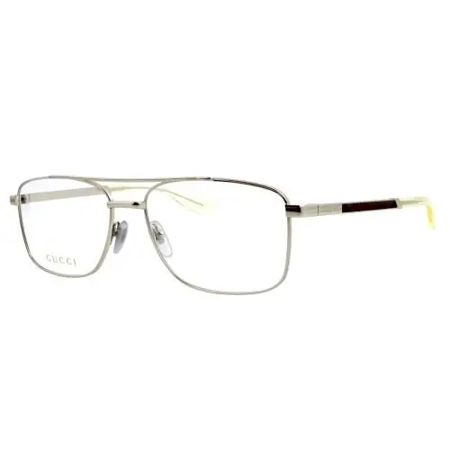 Gucci GG0986O 003 56mm Silver Pilot Aviator Eyeglasses Frames Japan