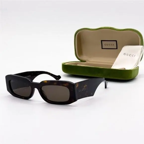 Gucci Sunglasses GG1426S 002 Havana Women Eyewear Gucci