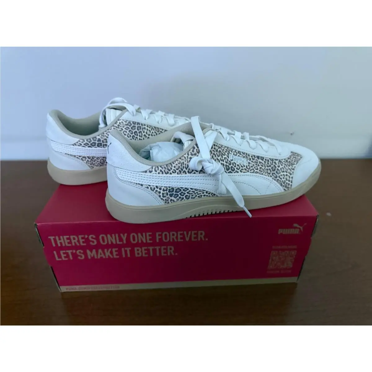 Puma shoes - PUMA Club 5V5 Animal Print Lace Up - 40540101 - White (UPC: 198555507751) 1