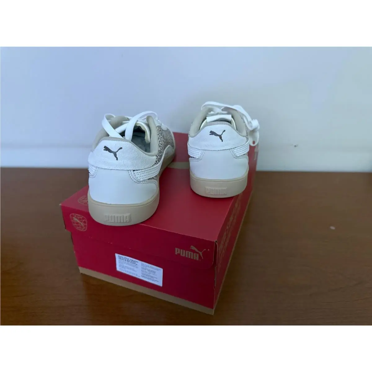 Puma shoes - PUMA Club 5V5 Animal Print Lace Up - 40540101 - White (UPC: 198555507751) 2