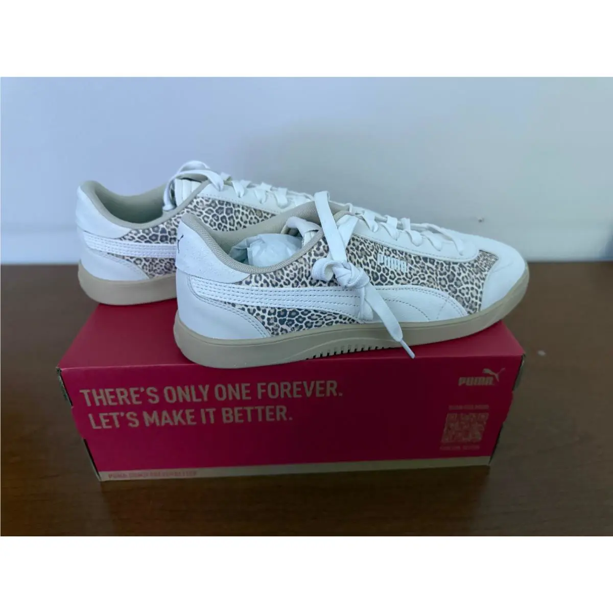 Puma shoes - PUMA Club 5V5 Animal Print Lace Up - 40540101 - White (UPC: 198555507751) 1