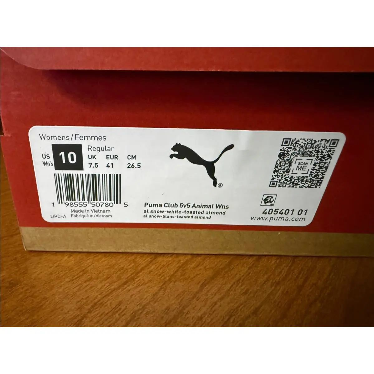 Puma shoes - PUMA Club 5V5 Animal Print Lace Up - 40540101 - White (UPC: 198555507751) 4