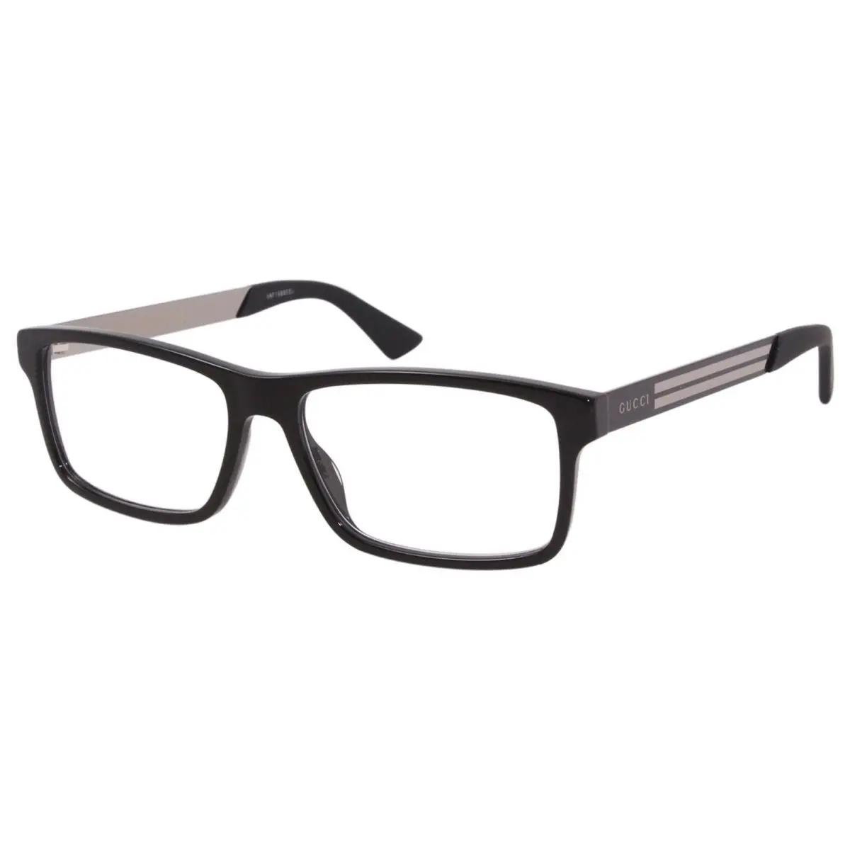 Gucci Web GG0692O 004 Eyeglasses Men`s Black Full Rim Rectangle Shape 57mm - Frame: Black