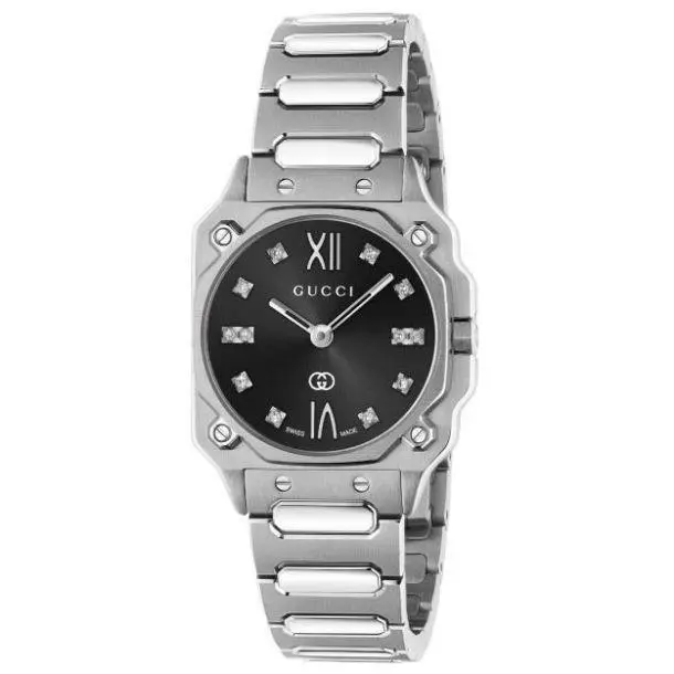 Gucci 24 MM Black Dial Ladies Watch YA166507