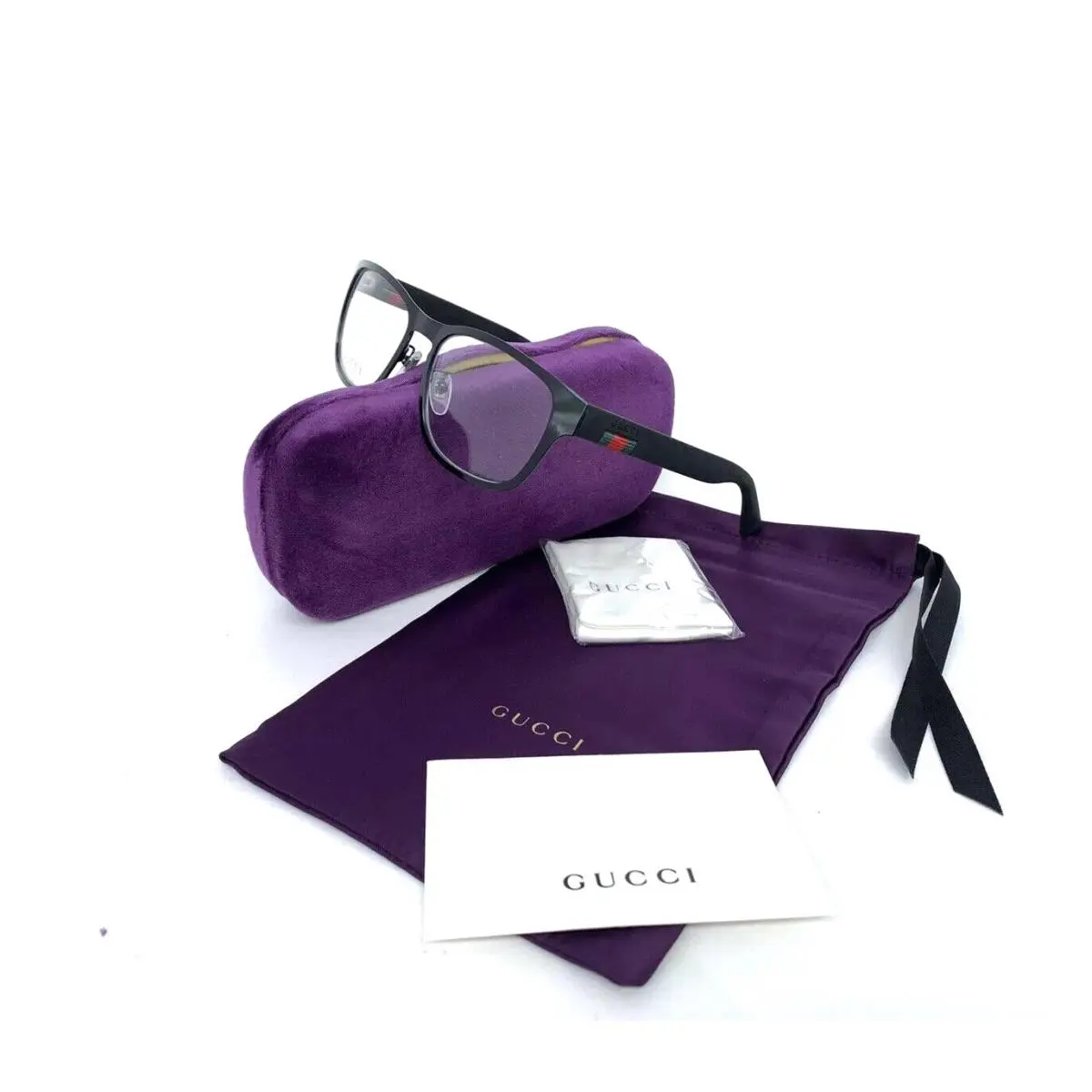 Gucci Frames Black Metal Eyeglasses GG01750 54 mm Men`s Fashion Glasses