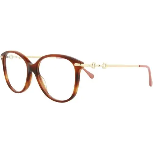 Gucci GG0967O 002 Eyeglasses 53mm Havana Gold / Clear Demo Lens