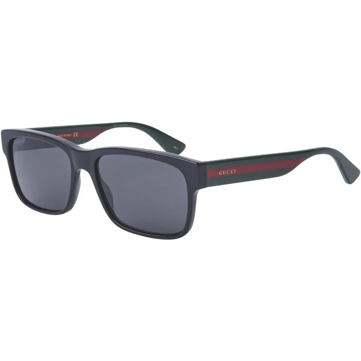 Men`s Black Classic Square Sunglasses - GG0340S-006-58 - Made in Italy by Gucci