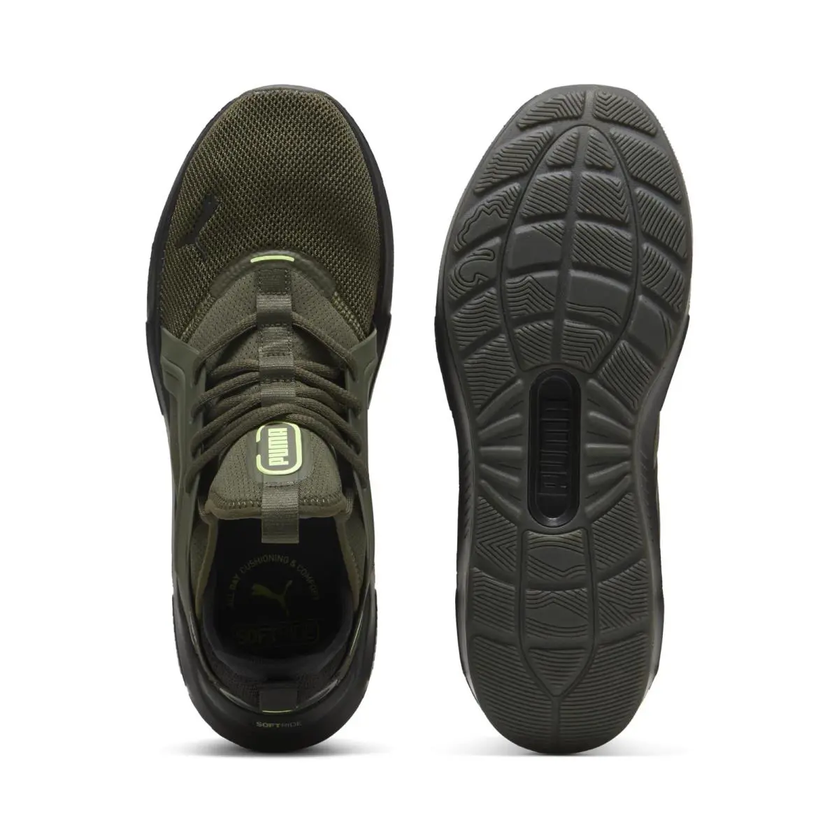 Puma shoes - Softride Enzo 5 Cross Training Shoes - 31109822 - Dark Olive-Black-Fizzy Light Ah25 (UPC: 198553210066) 1