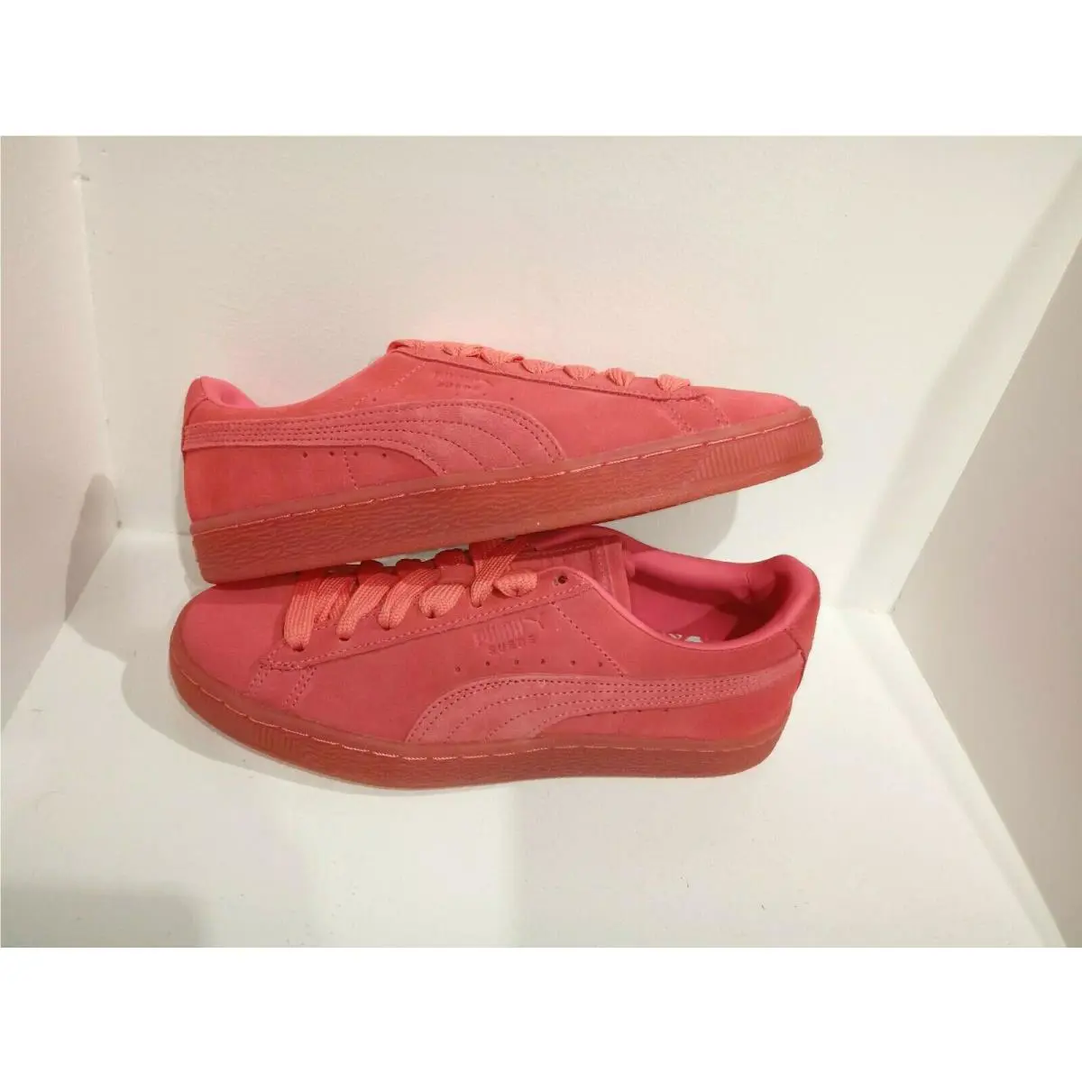 Puma shoes - Puma Suede Classic Mono Iced Sneakers (Big Kid) - 381471-02 - SUN KISSED CORAL 1