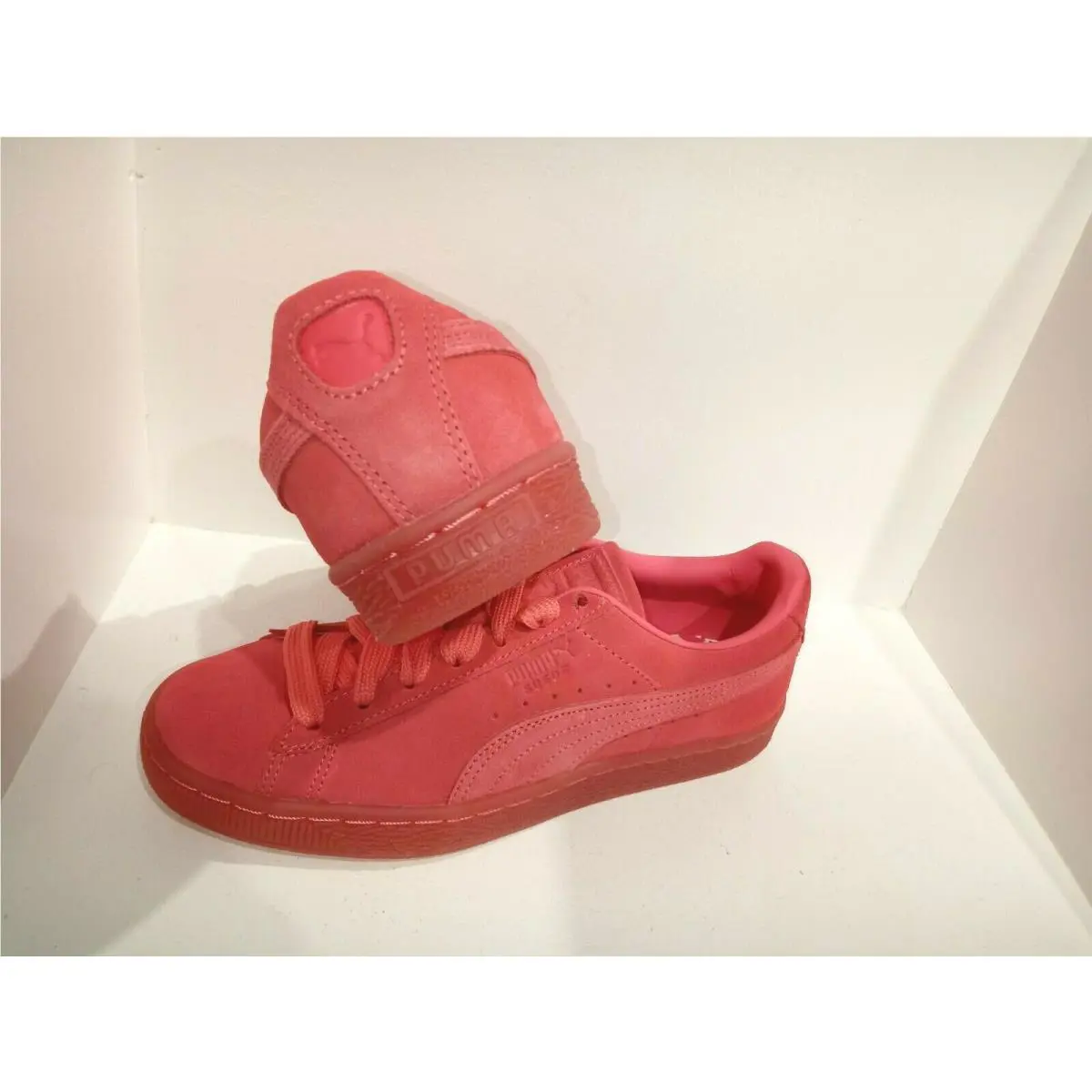 Puma shoes - Puma Suede Classic Mono Iced Sneakers (Big Kid) - 381471-02 - SUN KISSED CORAL 2