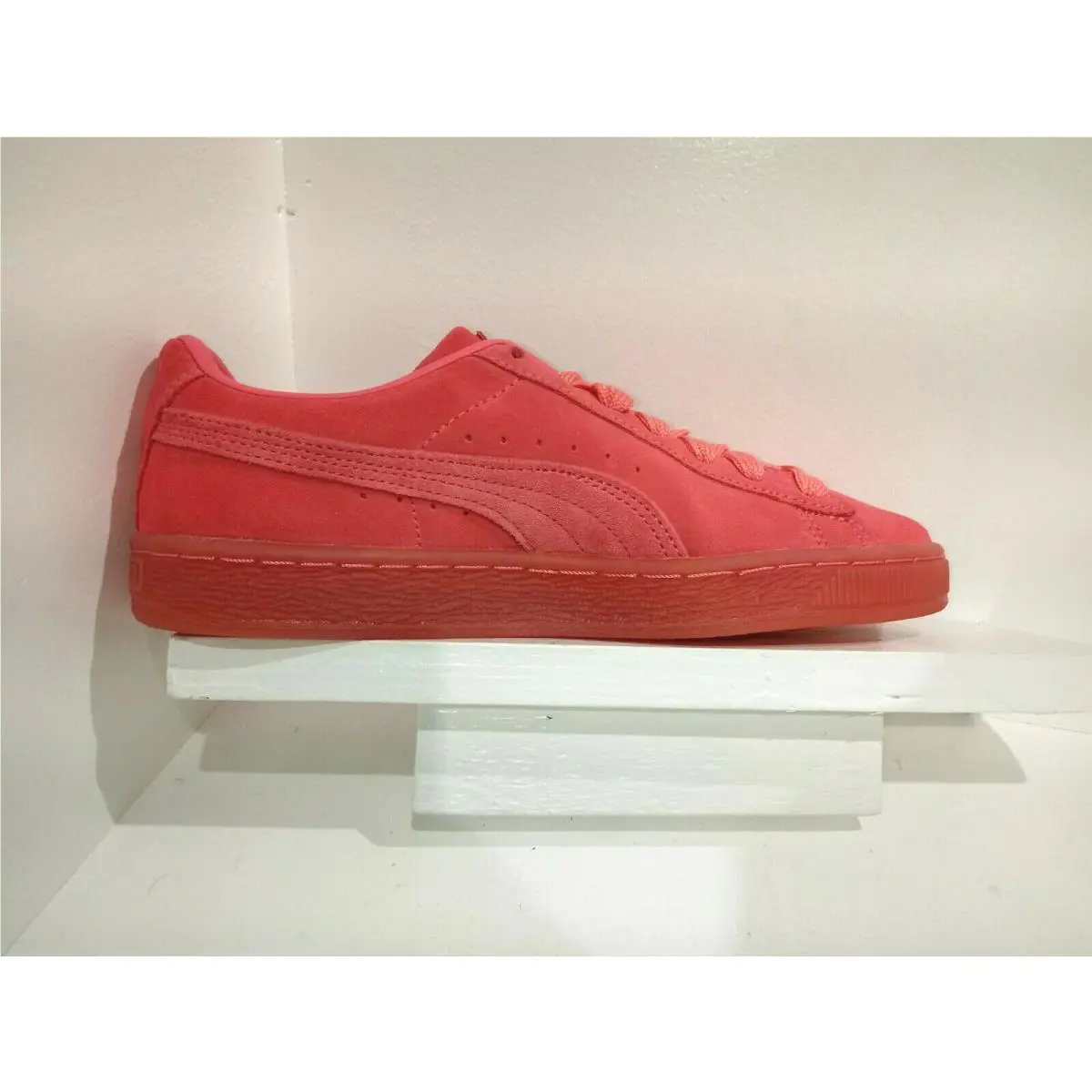 Puma shoes - Puma Suede Classic Mono Iced Sneakers (Big Kid) - 381471-02 - SUN KISSED CORAL 5