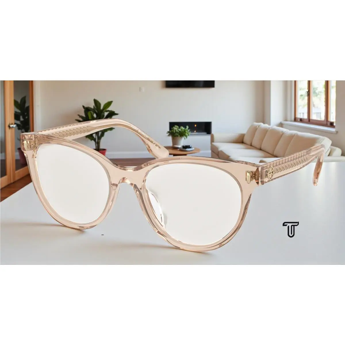 Tory Burch TY2150U 1954 Transparent Brown Demo Lens 52 mm Women`s Eyeglasses