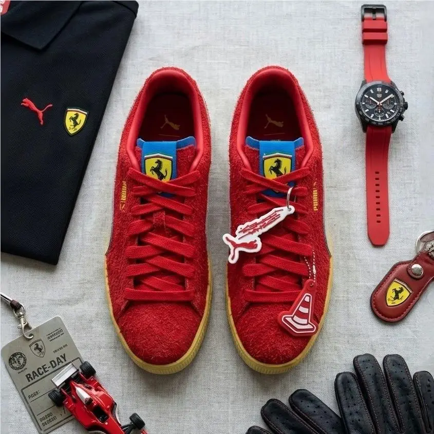 Puma Suede Joshua Vides Scuderia Ferrari 70s Racing Red Mens Size 9 307999-01
