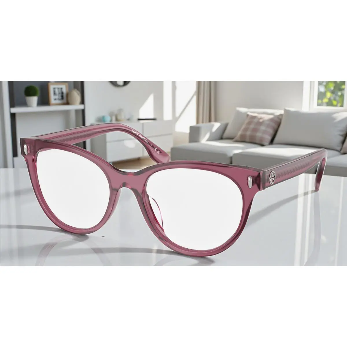 Tory Burch TY2150U 3179 Berry Transparent Demo Lens 52 mm Women`s Eyeglasses