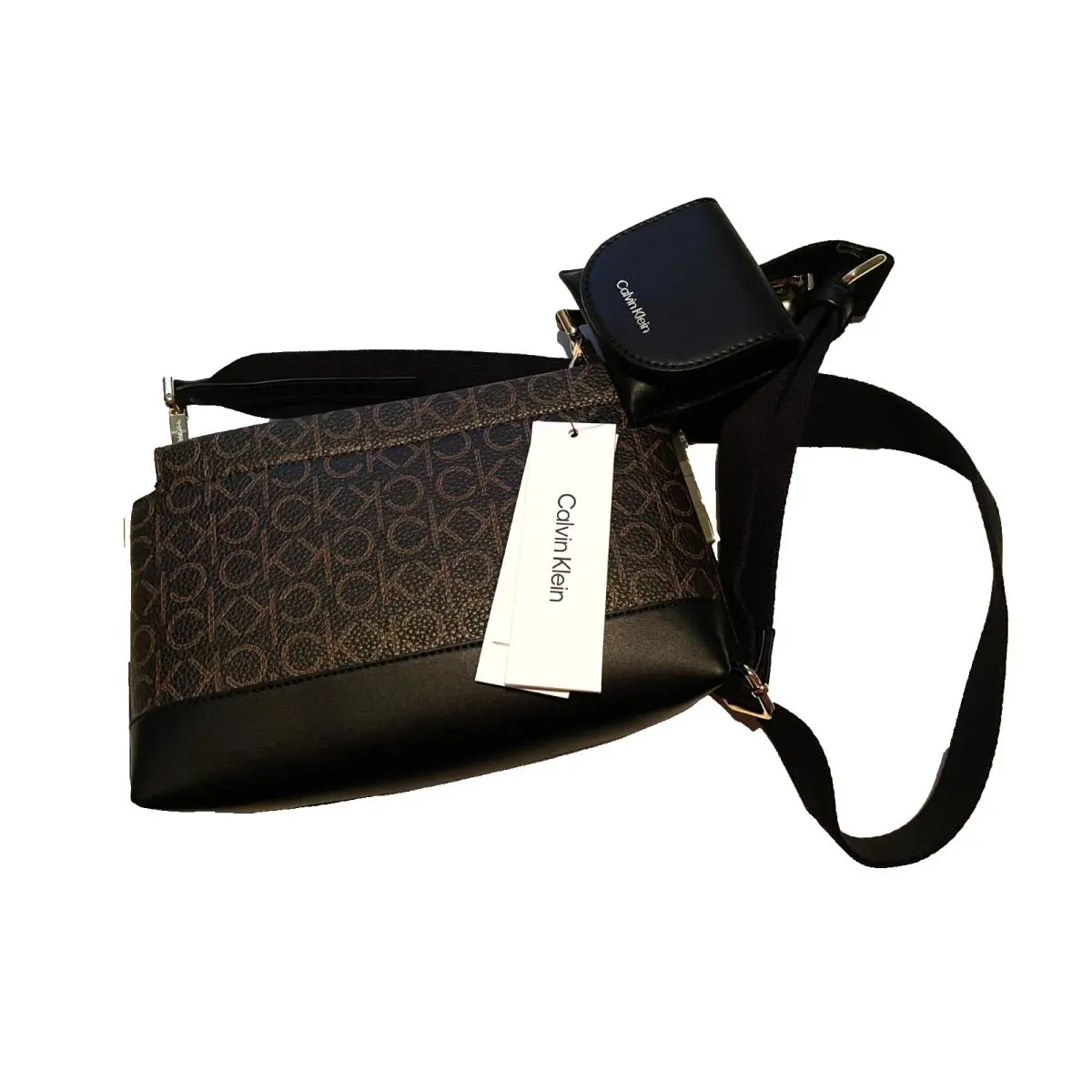 Calvin Klein Womens Bianca Triple Compartment Crossbody