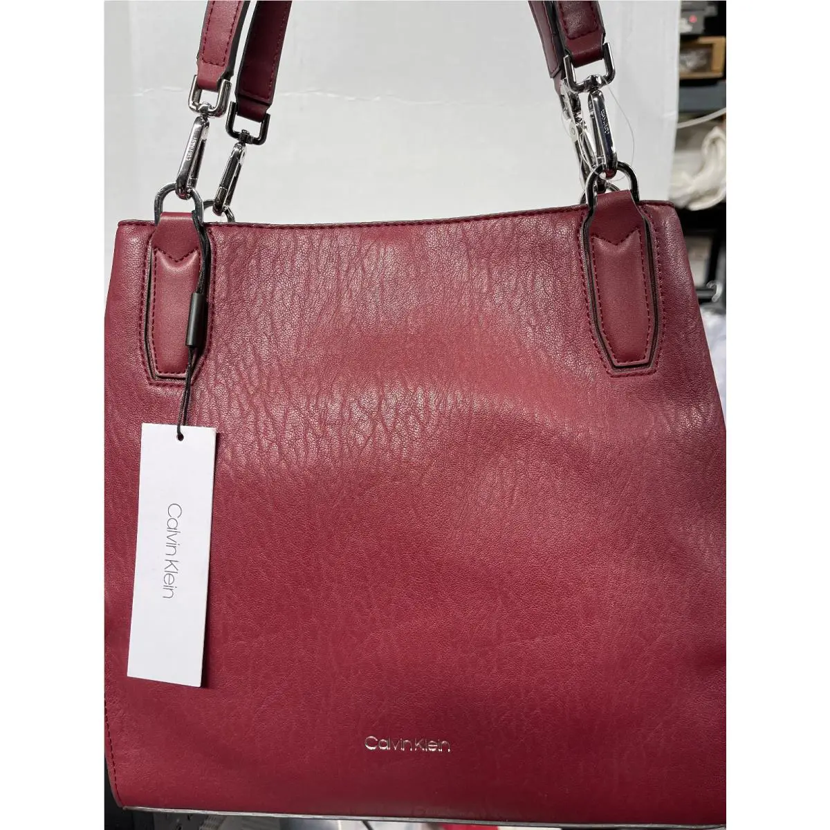 Calvin Klein Elaine Bubble Lamb Novelty Triple Compartment Tote