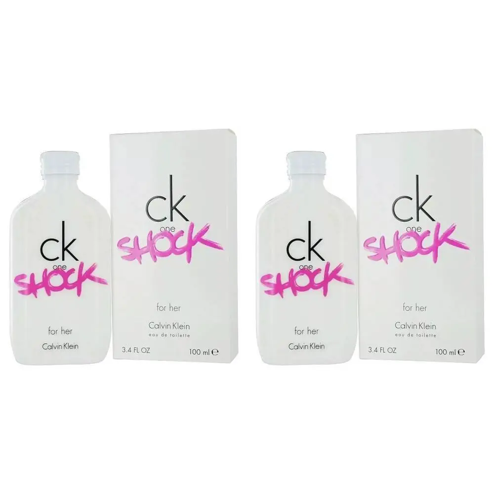 2-Pack CK One Shock by Calvin Klein Edt Perfume For Women 3.4 oz