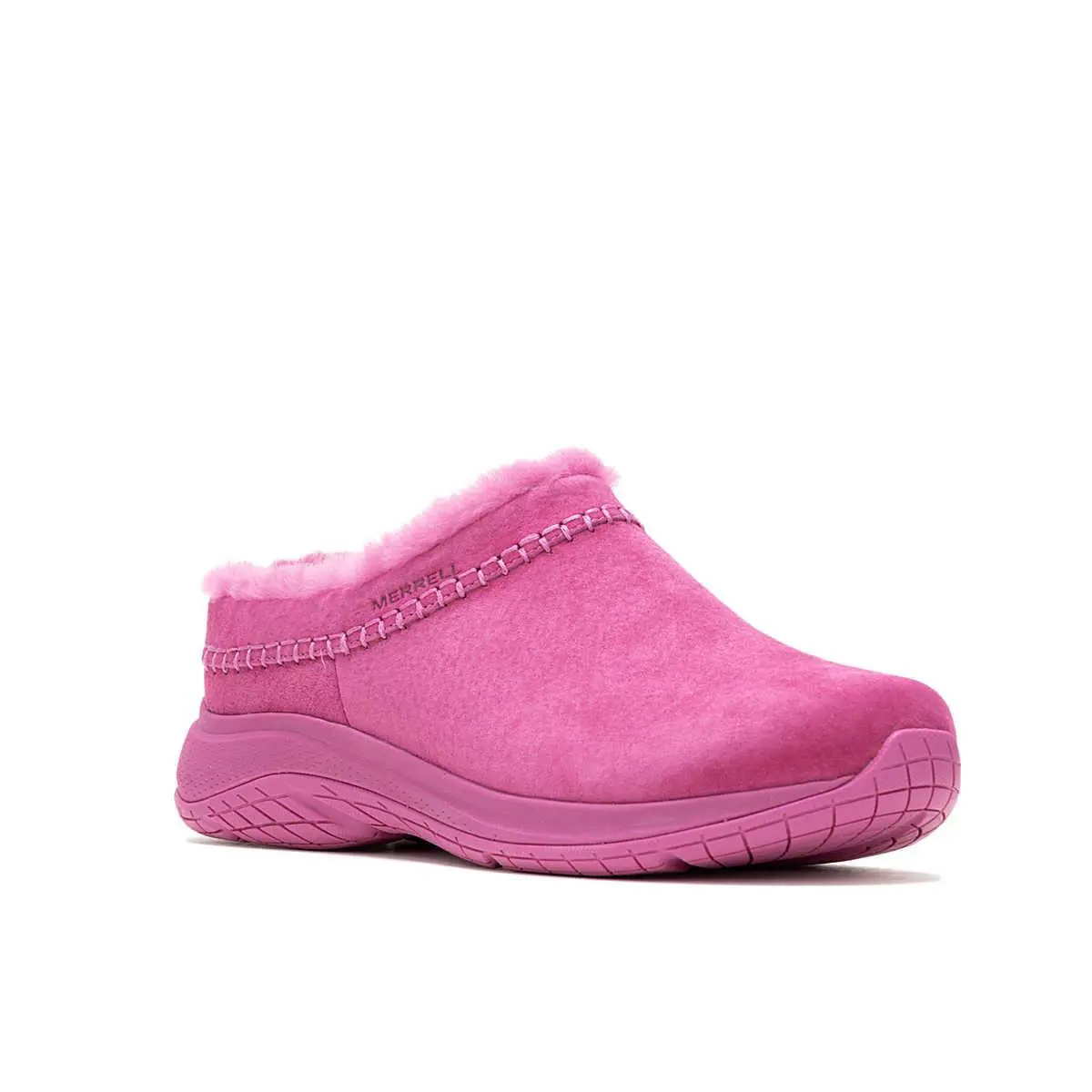 Merrell Suede Faux-fur Slip-on Clogs - Encore Ice 5 Fuchsia 11/M - Fuchsia