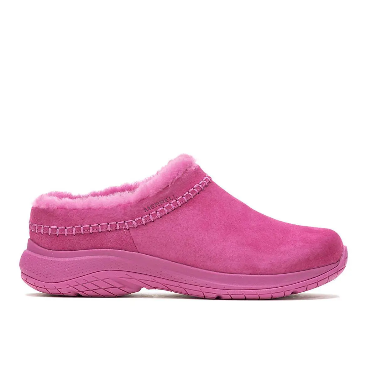 Merrell shoes - Suede Faux-Fur Slip-On Clogs - Encore Ice 5 - A616830 - Fuchsia 0