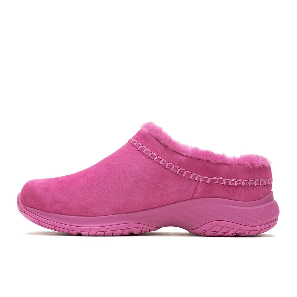 Merrell shoes - Suede Faux-Fur Slip-On Clogs - Encore Ice 5 - A616830 - Fuchsia 1