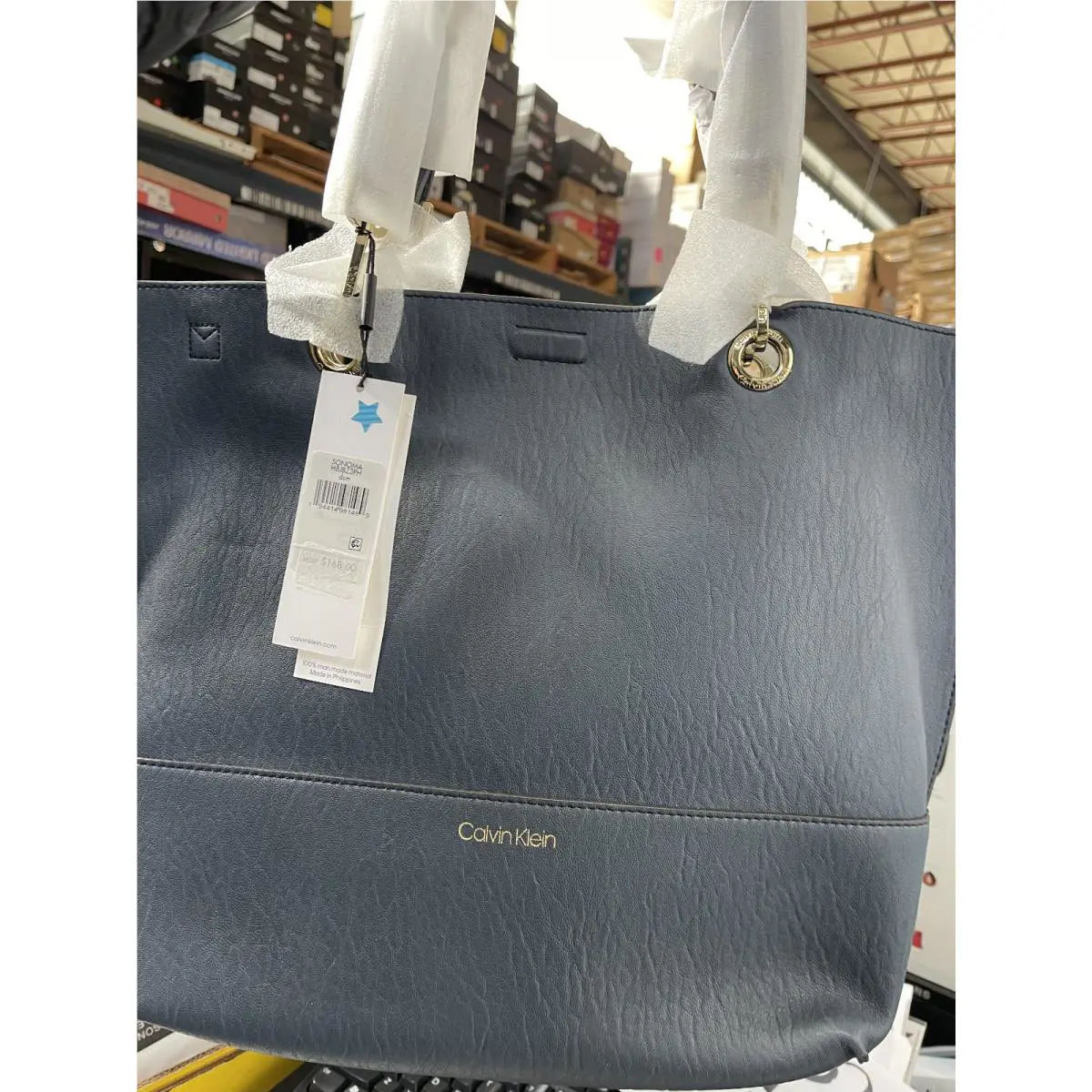 Calvin Klein Sonoma Reversible Tote with Pouch Navy