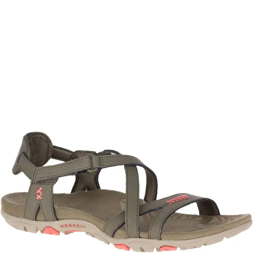 Merrell Terran Ari Lattice Womens Sport Sandal Olive 10 US - Olive