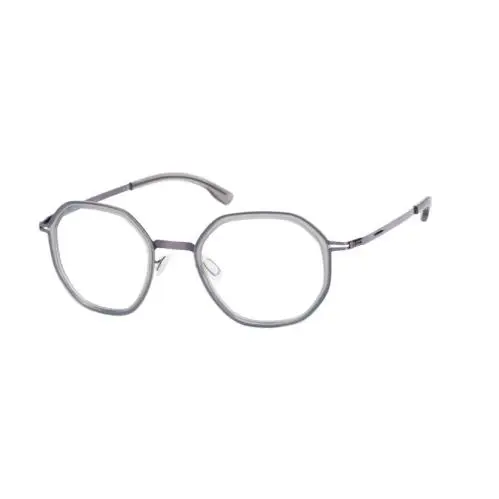 IC Berlin Raja Geometric Mist Gray/aubergine 48 mm Unisex Eyeglasses Frame by ic! berlin