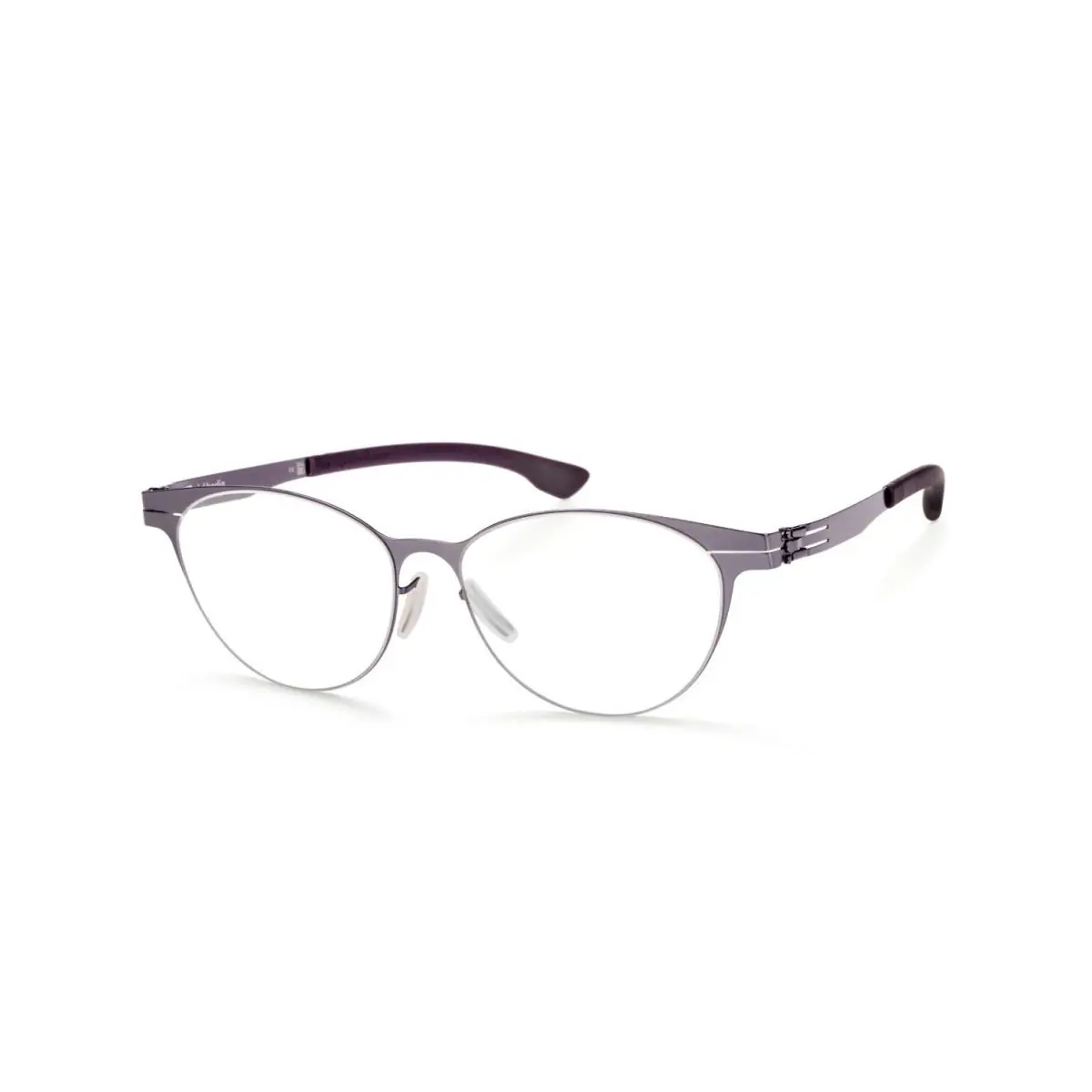 IC Berlin Bossa Nova Oval Aubergine Purple 50 mm Unisex Eyeglasses Frame - Frame: Purple