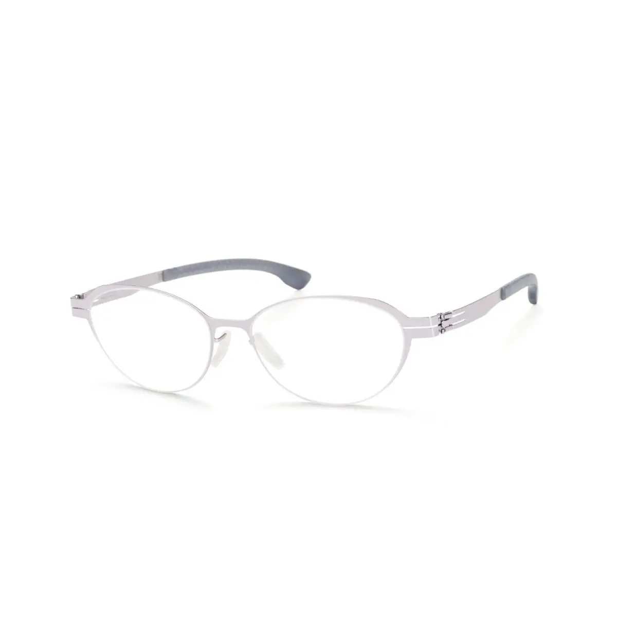 IC Berlin Acoustic Oval Pearl Silver 51 mm Unisex Eyeglasses Frame - Frame: Silver