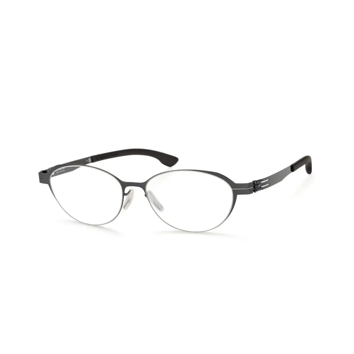 IC Berlin Acoustic Oval Gunmetal 51 mm Unisex Eyeglasses Frame - Frame: Gunmetal