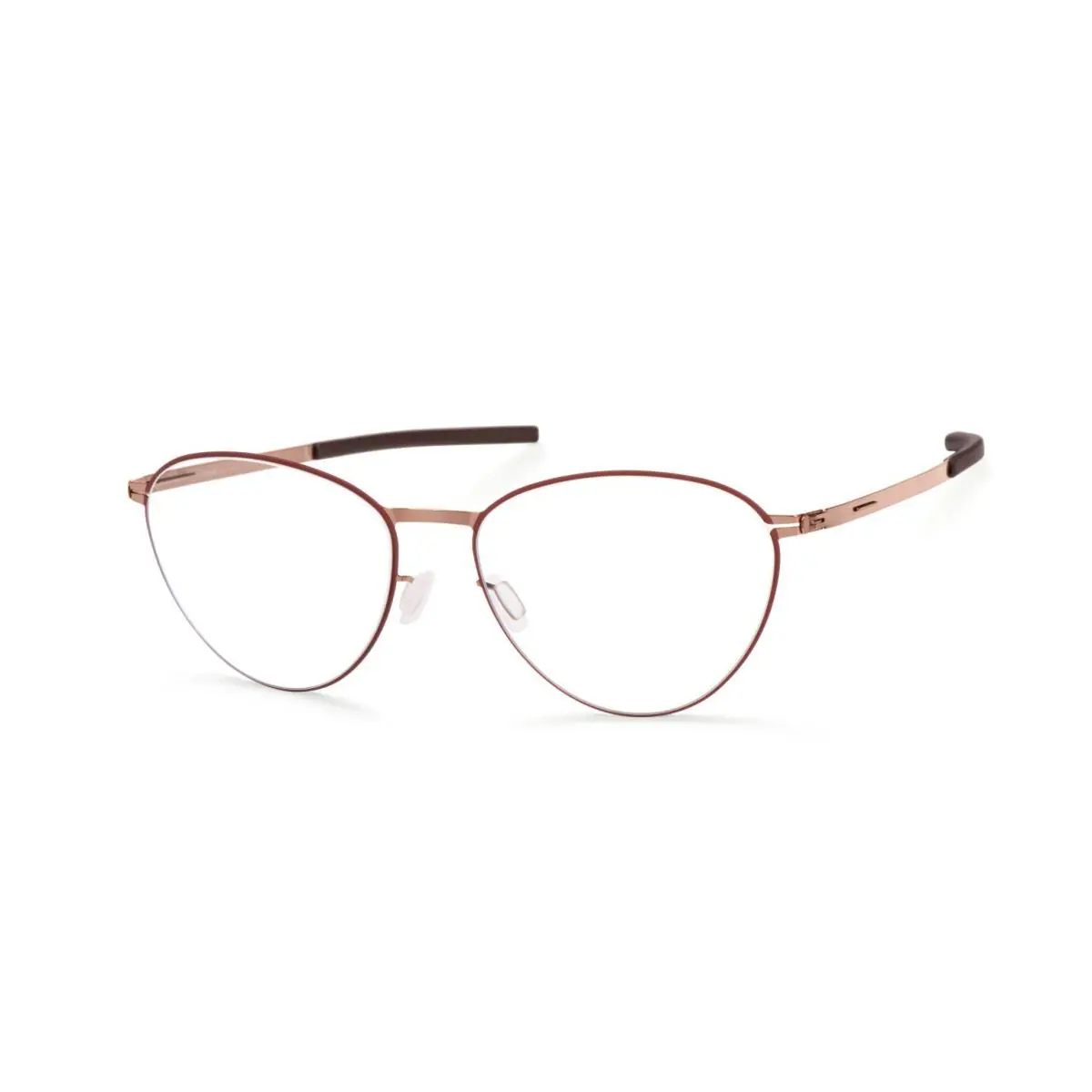 IC Berlin Boreas Oval Burgundy/fried Copper 51 mm Unisex Eyeglasses Frame