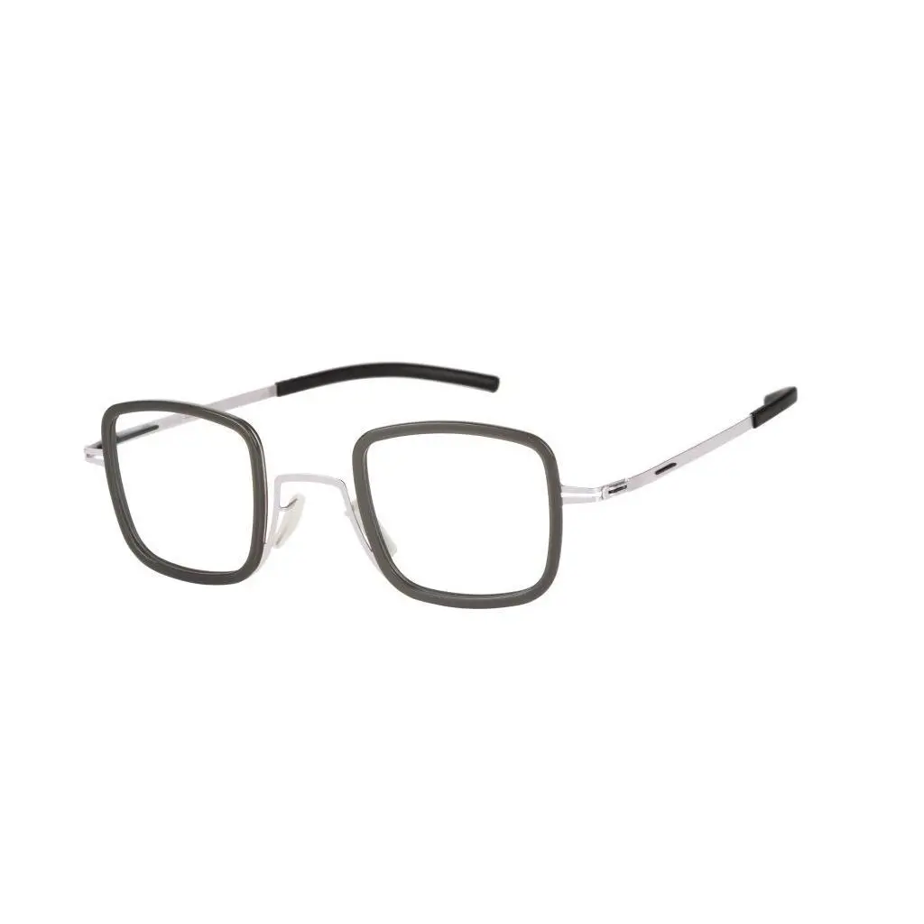 IC Berlin Doyoon Square Gray/pearl 42 mm Unisex Eyeglasses Frame - Frame: Gray