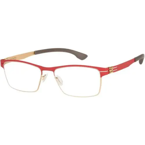 IC Berlin Grogu Rectangle Matte Red-gold 48 mm Unisex Eyeglasses Frame - Frame: Red