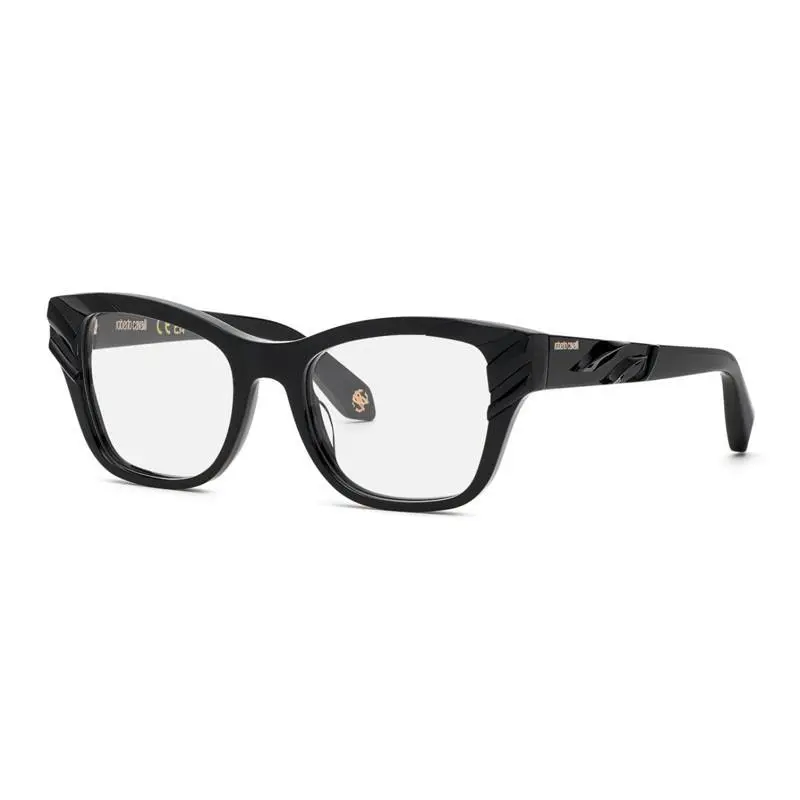 VRC025V 0700 Shiny Black 50mm Eyeglasses by Roberto Cavalli