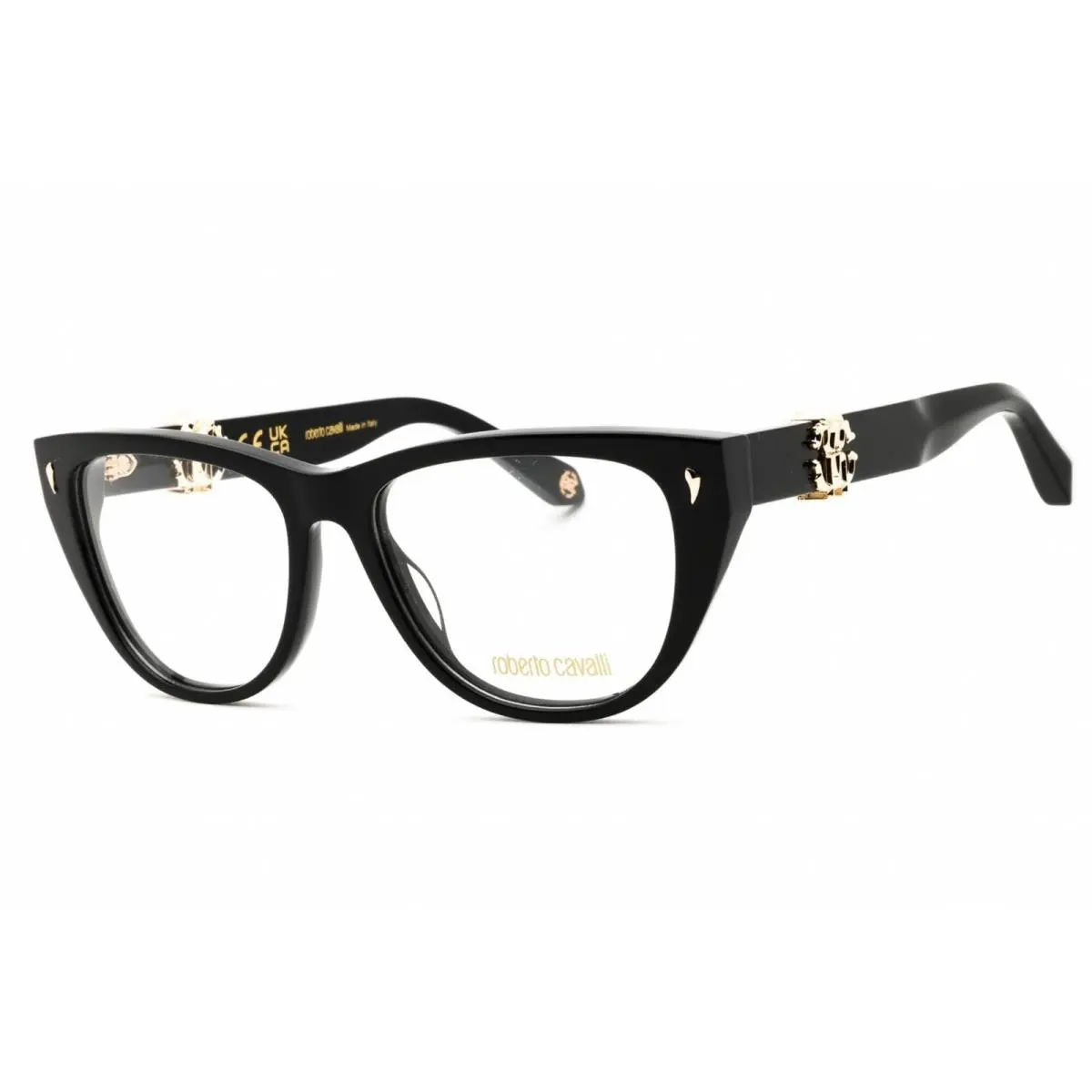 Roberto Cavalli Unisex Eyeglasses Shiny Black Plastic Full Rim Frame VRC045 0700