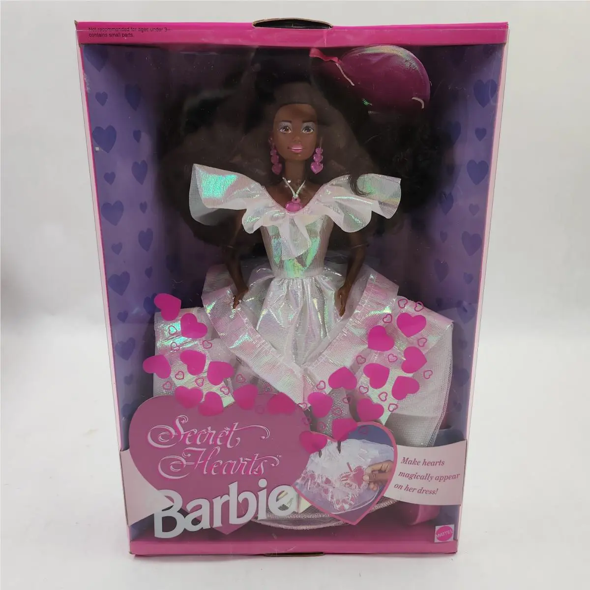 1992 Mattel Secret Hearts Black Barbie Doll 3836 Vintage Collector Edition