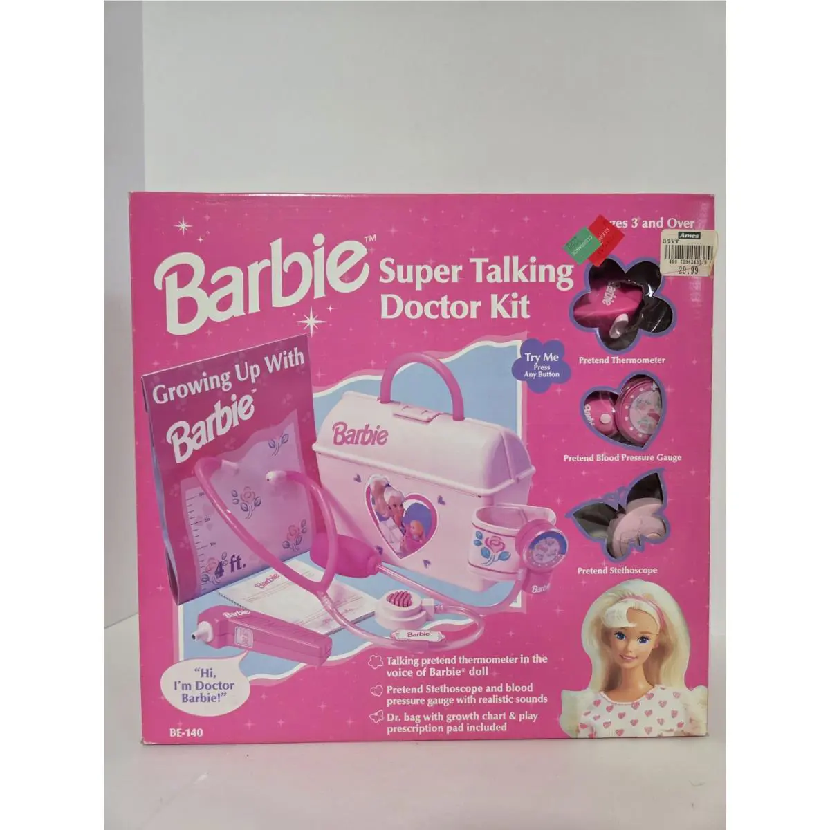 1997 Barbie Super Talking Doctor Kit Never Opened Pretend Play Vintage Mattel
