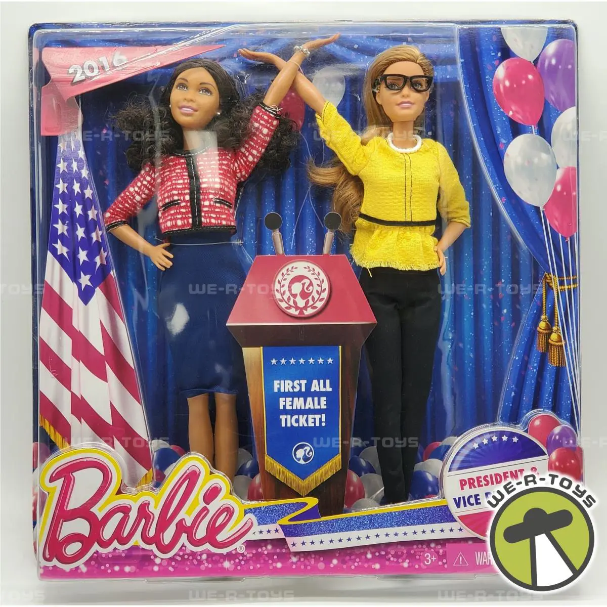 2016 Barbie President and Vice President Dolls 2 Pack 2015 Mattel DPN03