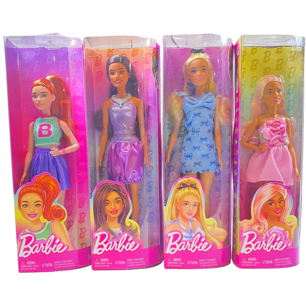 Barbie 4 Pack Barbies 232 238 237 216 Fashionistas Doll See Photo