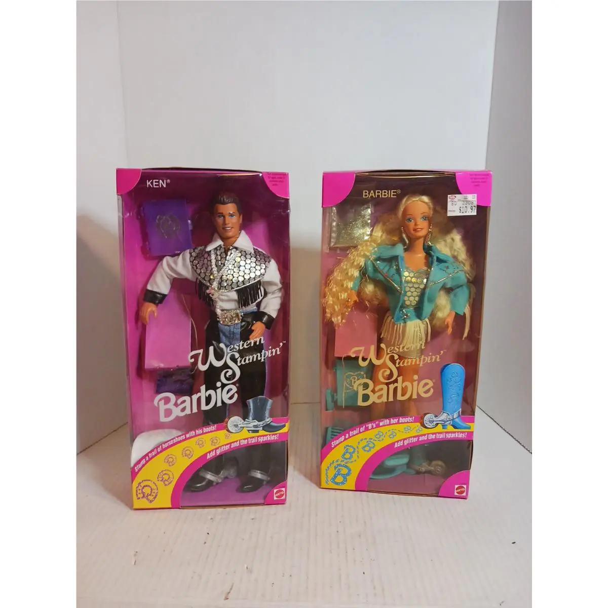 1993 Western Stampin’ Barbie /ken - 10293/10294 Box