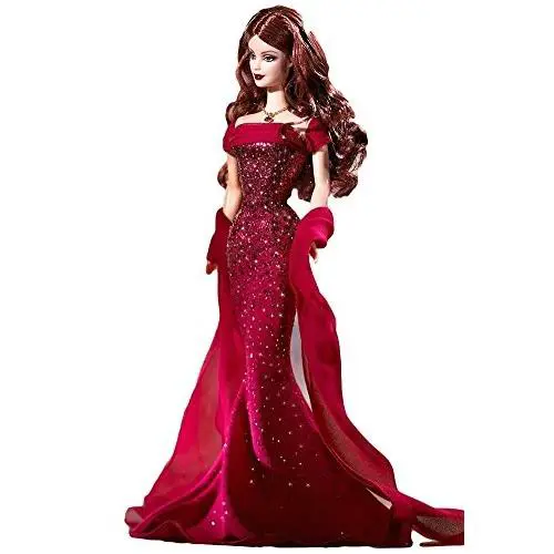 Barbie Birthstone Collection July Ruby Barbie Auburn