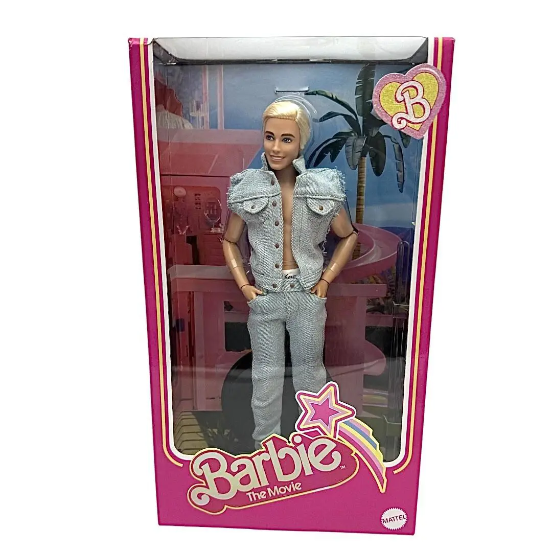Barbie The Movie Collectible Ken Doll Wearing Denim Matching Set